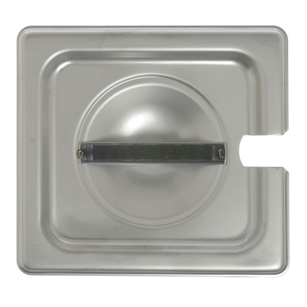 HUBERT Slotted Steam Table Pan Cover 1/6 Size 24 Gauge Stainless Steel