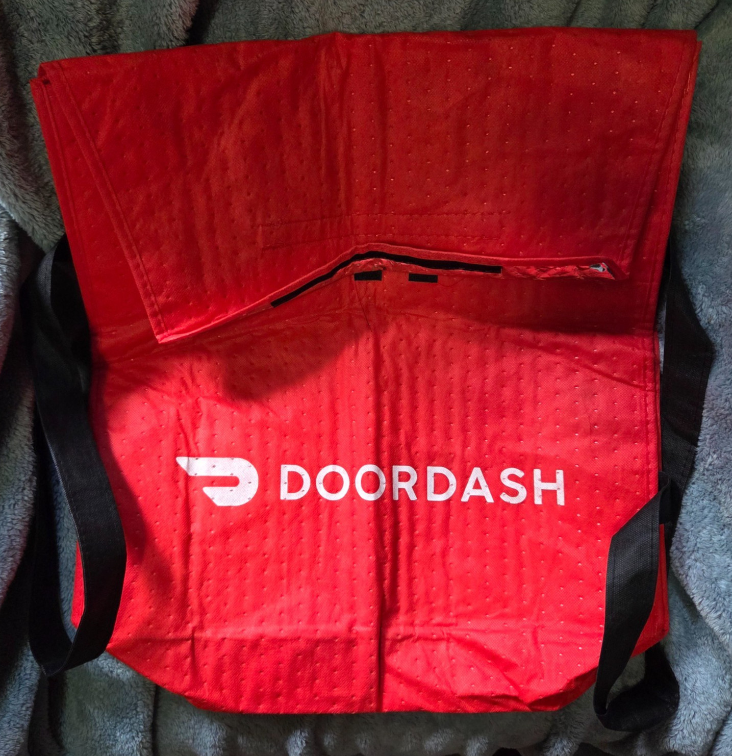 DoorDash Insulated Pizza Catering Bag – Large Red Delivery Thermal Food Warmer