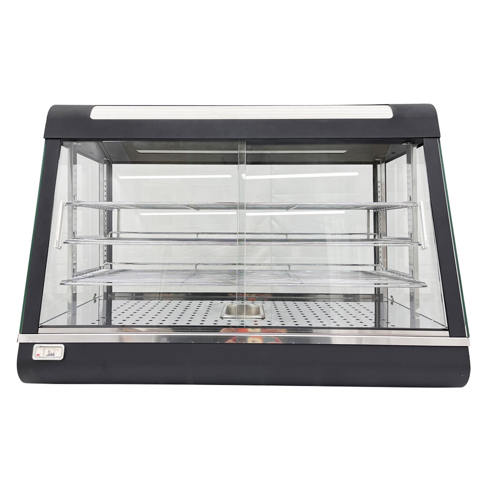 35in Food Display Heating Cabinet 3 Layer Egg Tart Heating Insulation Cabinet