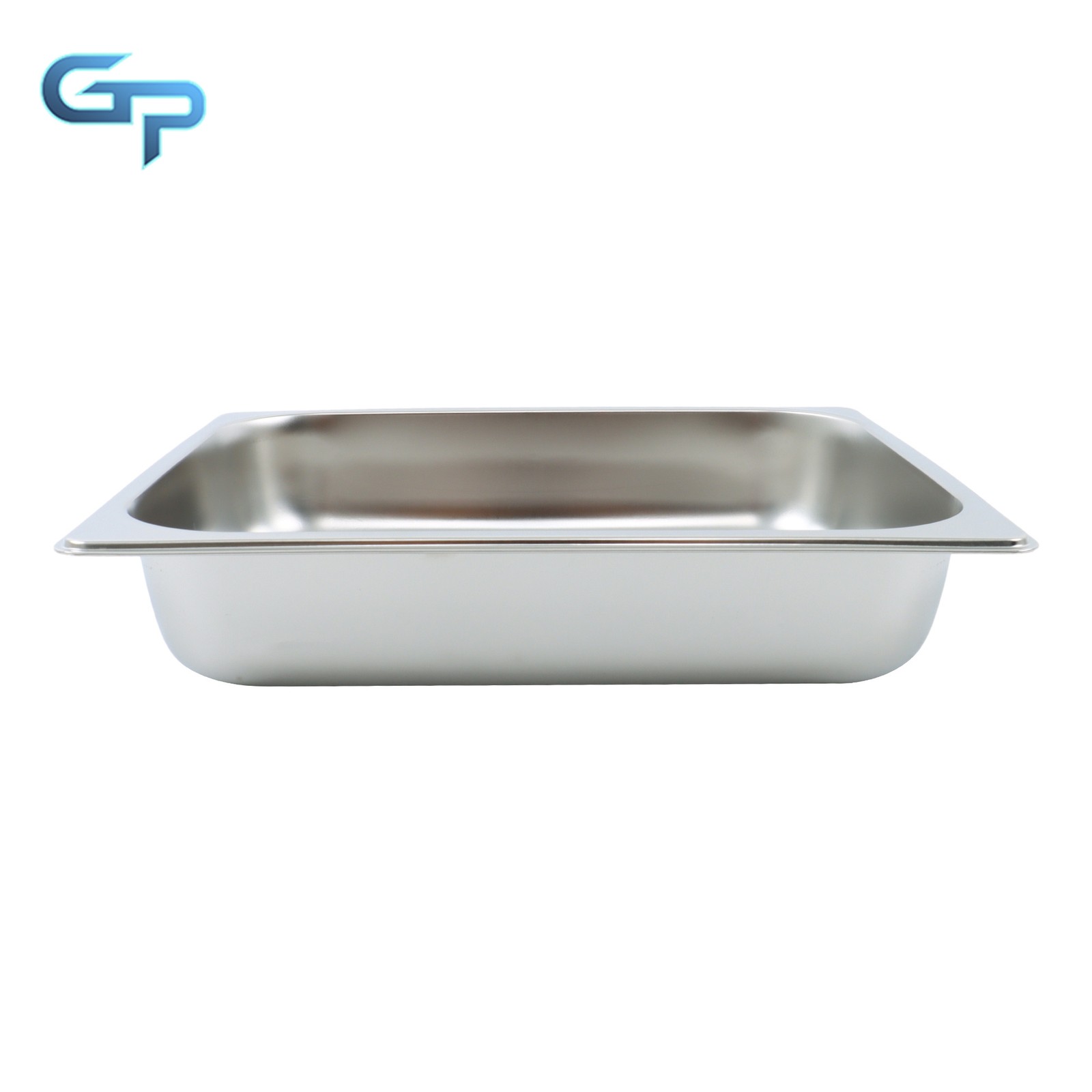 Set of 4 Half-Size Stainless Steel Steam Pans, 2.5″ Deep for Buffet & Catering