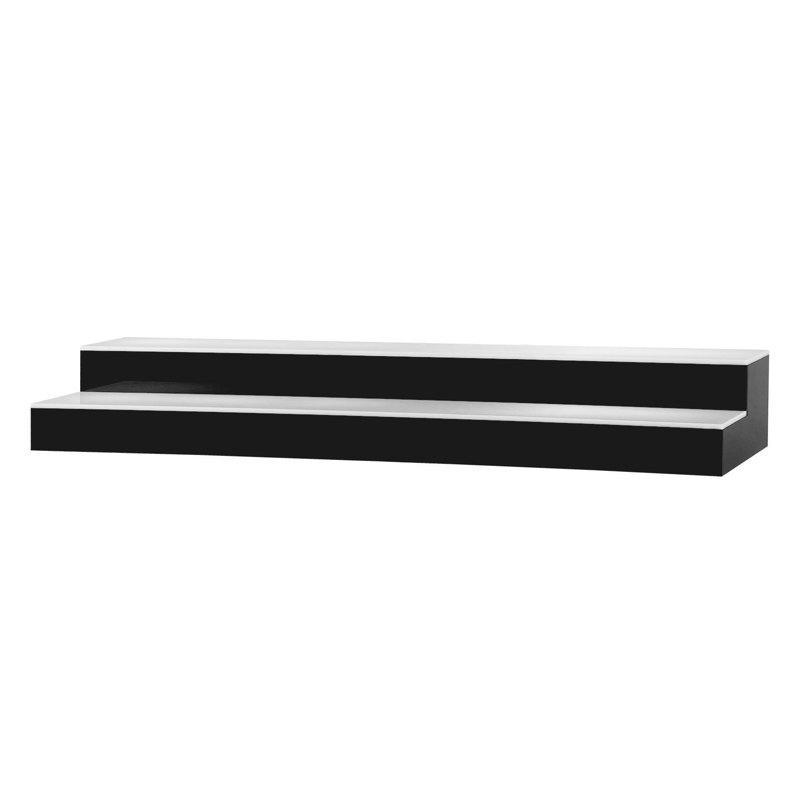 Uimoso LED Lighted Liquor Bottle Display Shelf, 2-Tier, 30-Inch Acrylic for Bars