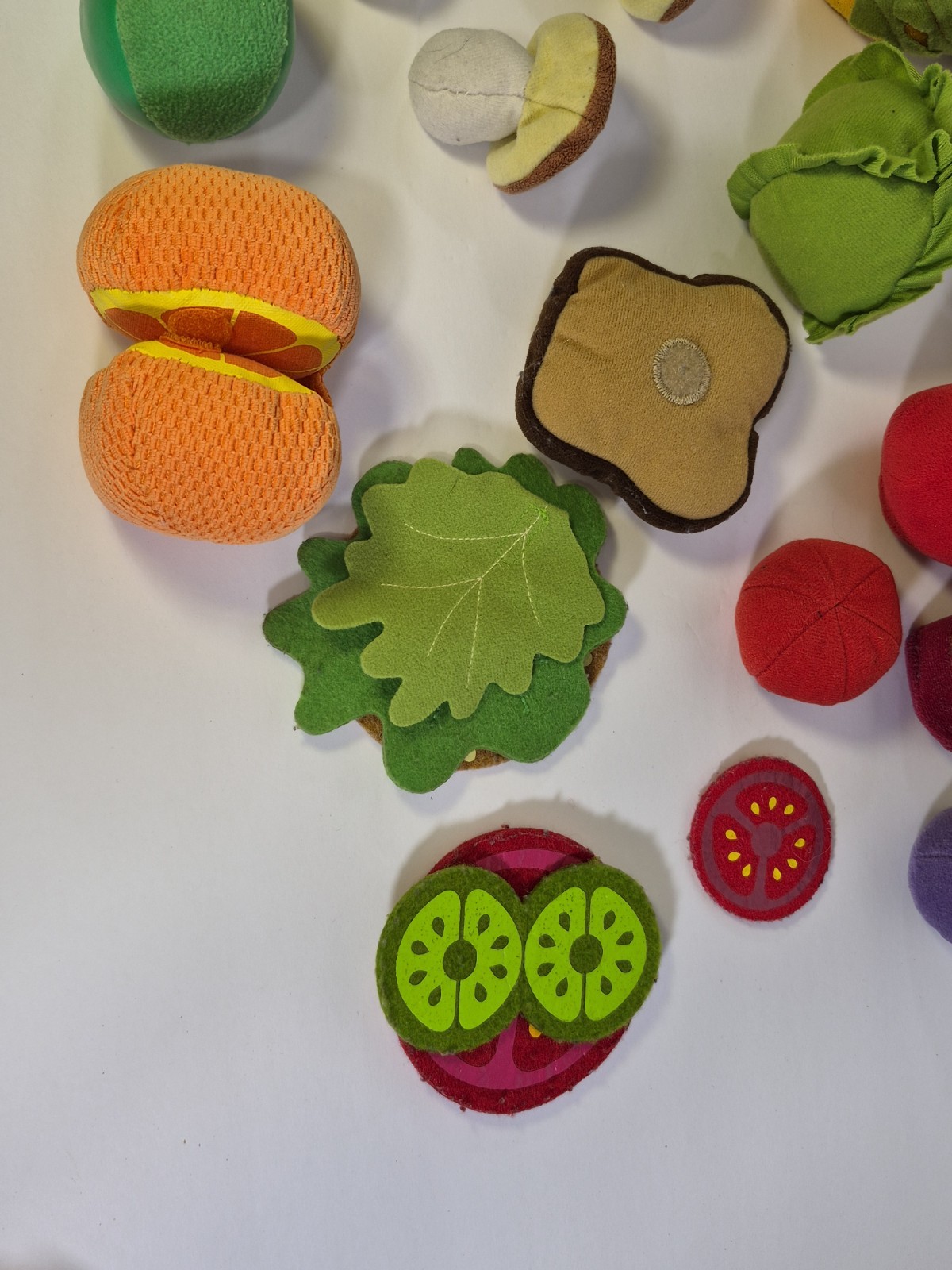 Soft Kids Cloth Fake Food 18 Piece Lot – Childrens Toy