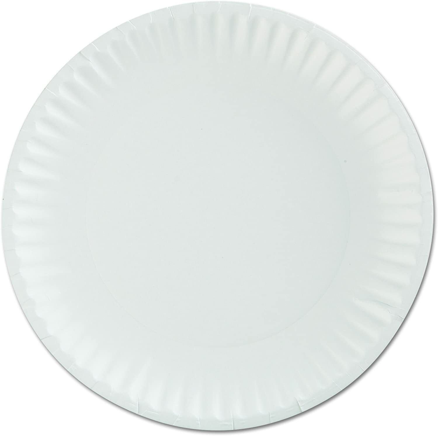 AJM Packaging 9″ Paper Plates CP9GOEWH Gold Label Coated, White, 1000/Case