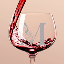 Personalized Gifts for Women Mom Friend, Initial A-Z Wine Glass Customized For