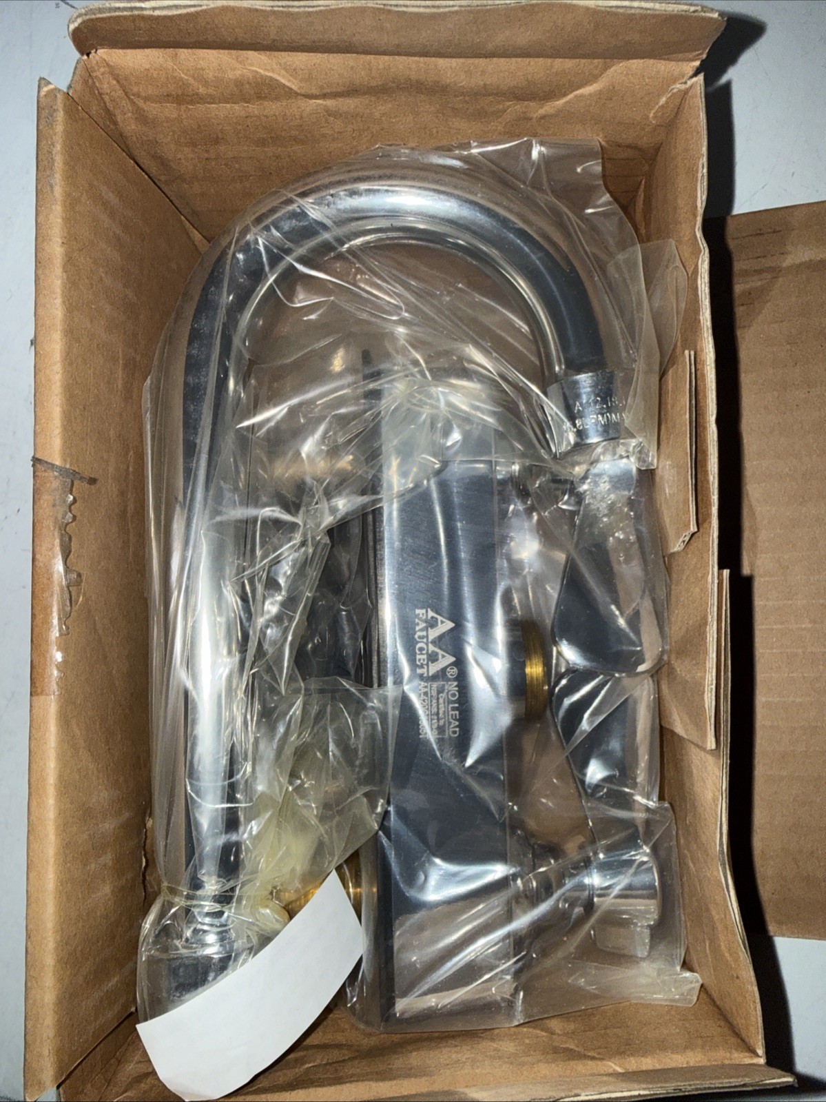 GSW USA AA-420G 4″ Commercial Deck Mt Faucet NO LEAD 3.5″ Gooseneck Spout New