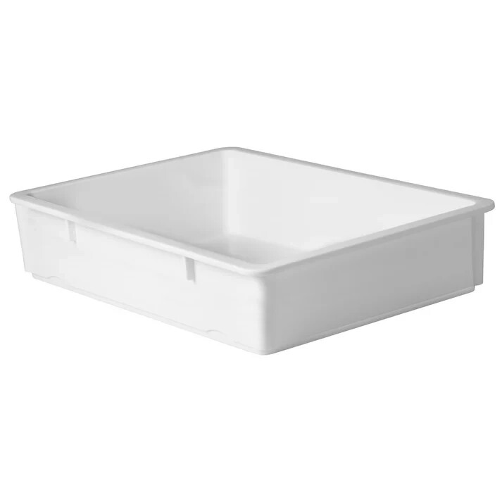 Winco PL-6N, 25-1/2 X 17-1/2 X 6-Inch Plastic White Dough Box, Pizza Box