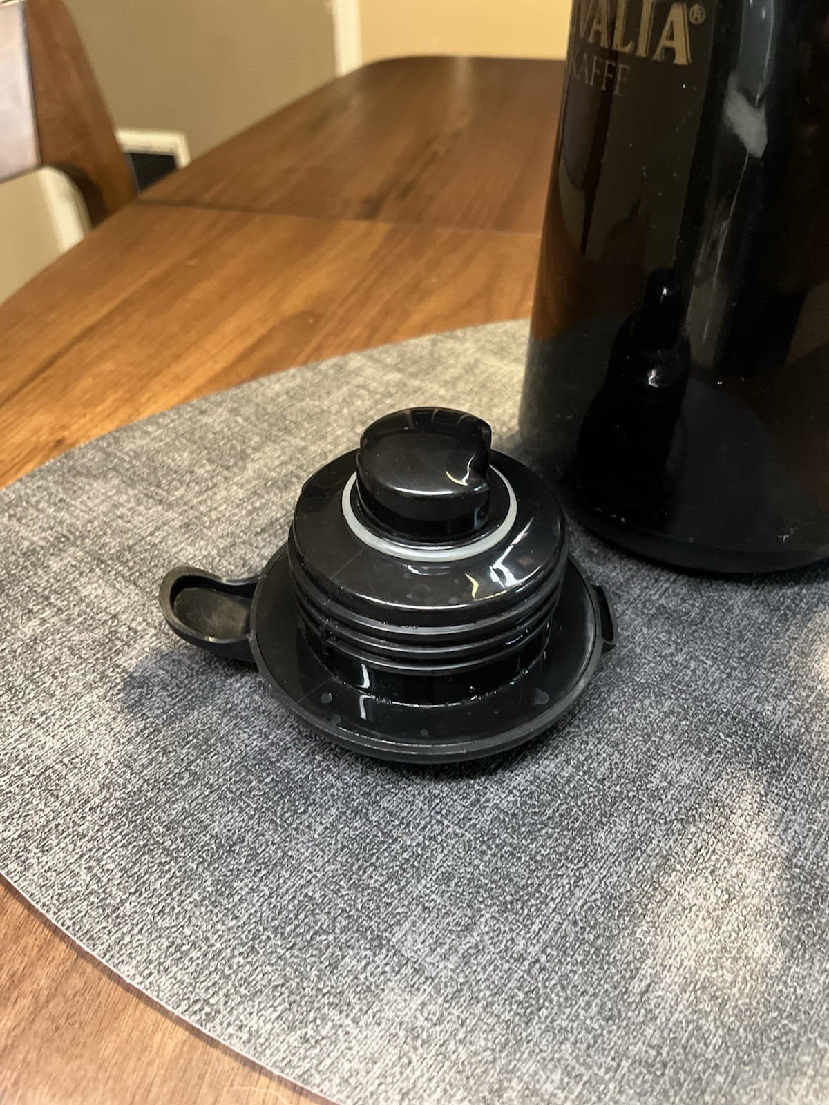 Service Ideas Thermos-Serve 1 liter w/ Push-Button Lid Metallic Gray