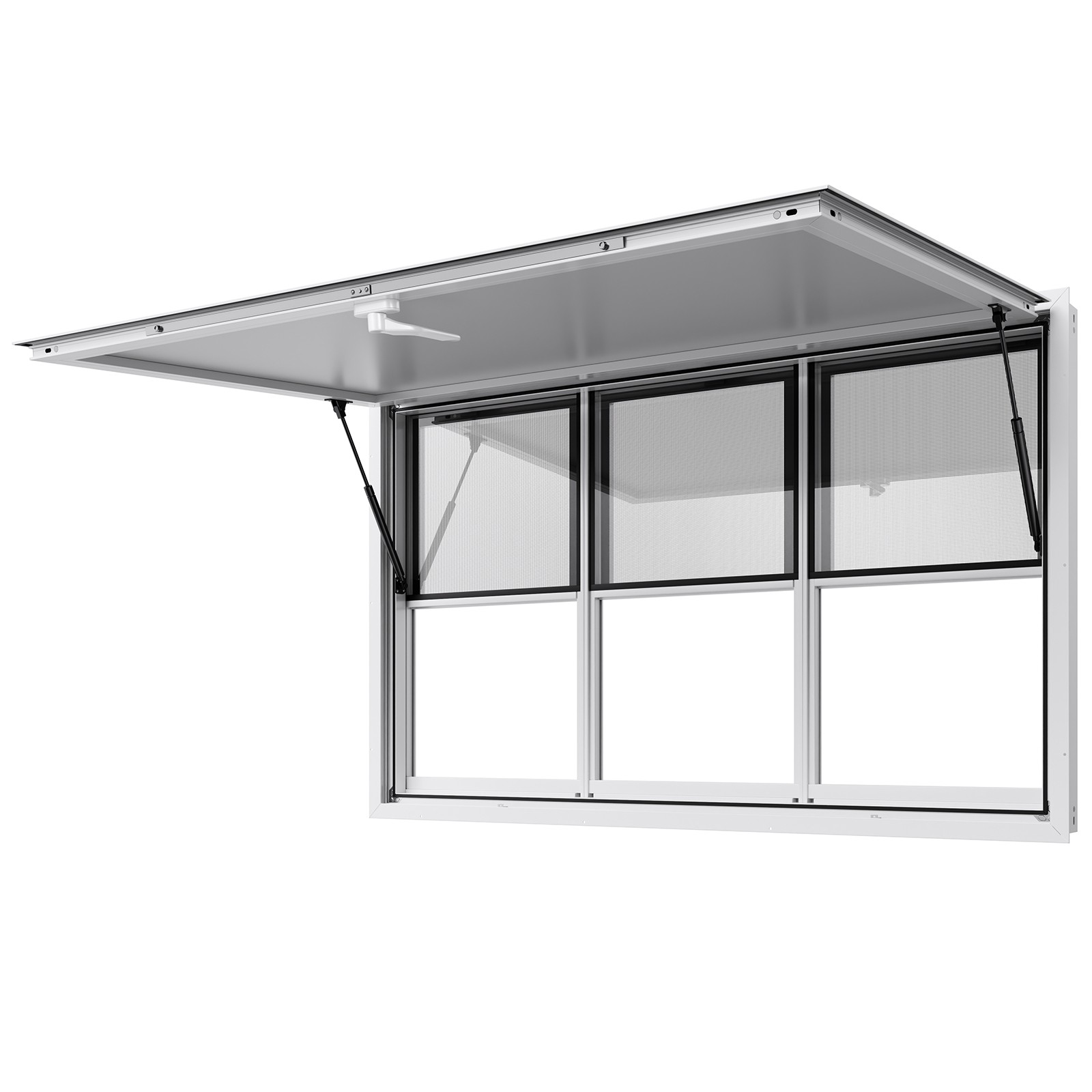Uimoso 60x36in Concession Food Truck Serving Window with Aluminum Alloy Awning