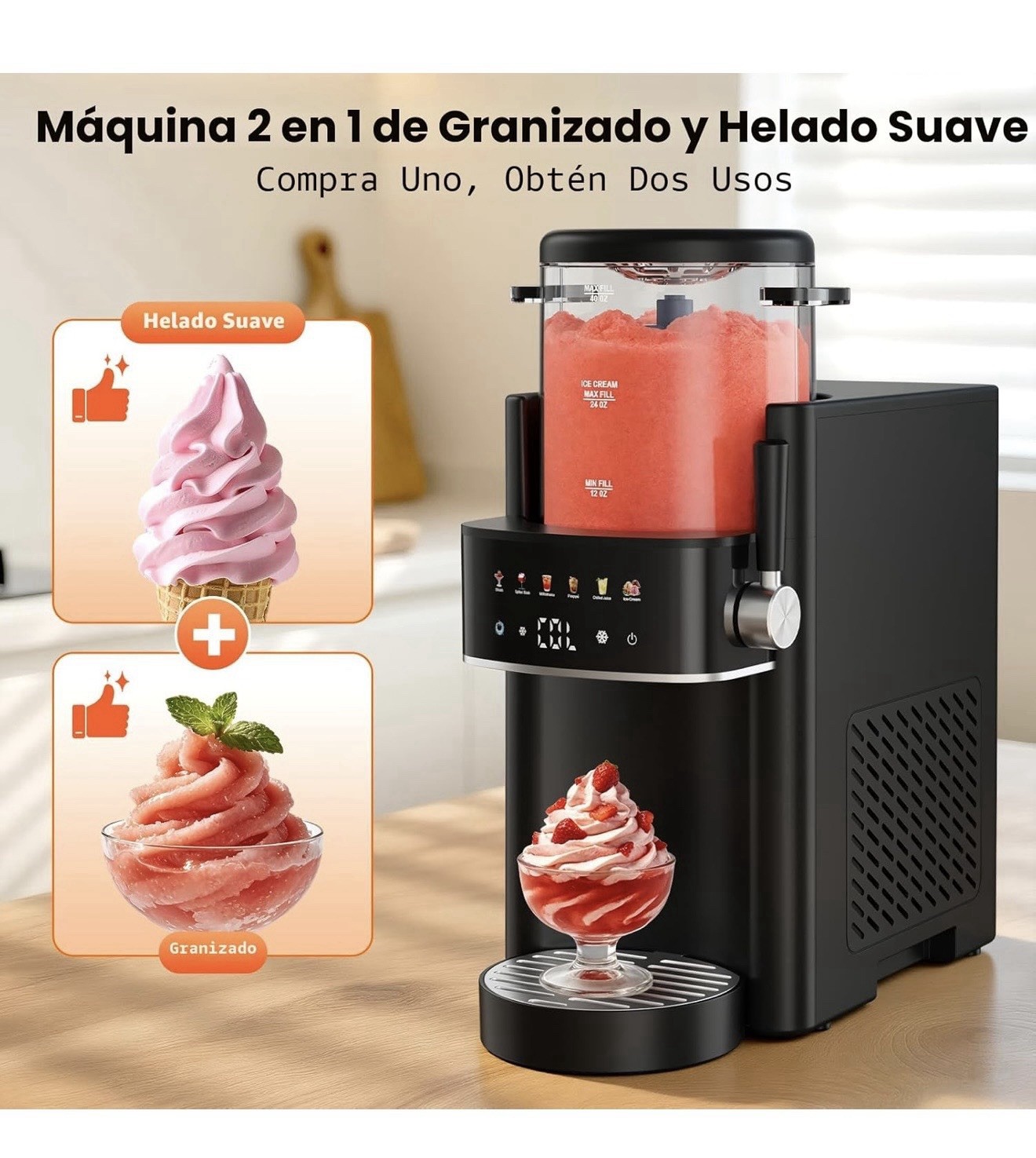 Frozen Drink & Slush Machine Slushie SCM-1G, 1 Bowl 40 oz Standard Pourover