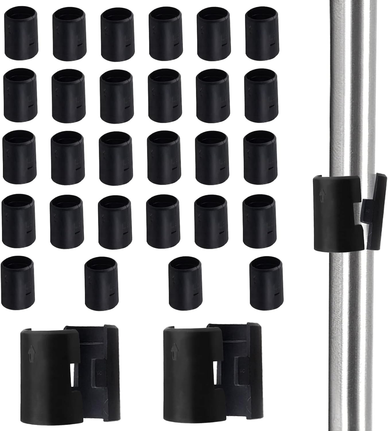 50Pack 7/8 Inch Wire Shelving Shelf Lock Clips, Plastic Shelving Clips Replaceme