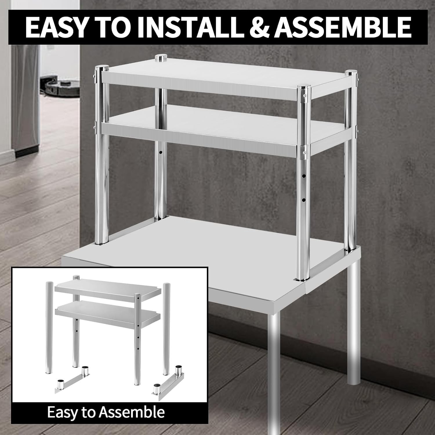 NEW Stainless Steel Double Overshelf 36»L x 12»W Commercial 2 Tier Overshelf