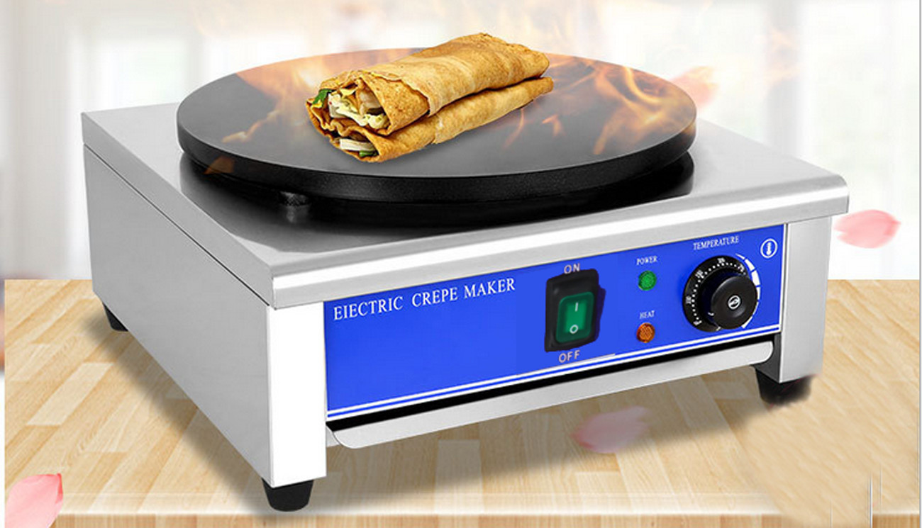 PreAsion Commercial Crepe Make Machine Electric Single Crepe Maker and Griddle P