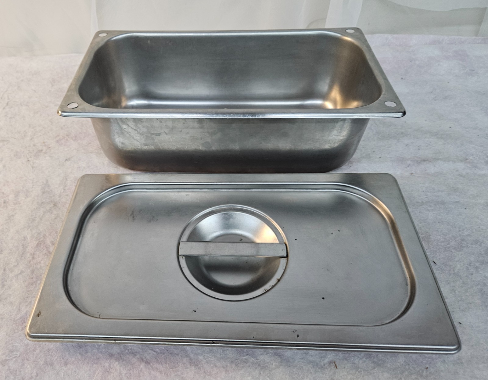 LION GENERAL BENTLEY Stainless Steel 1/3 Size Steam Table Pan 4″ Deep w Lid #430