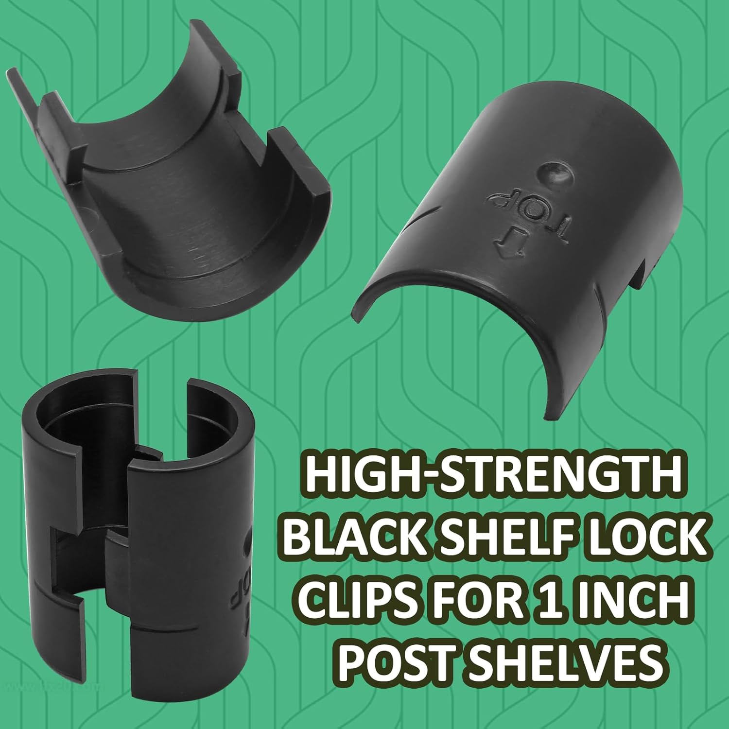 52 Pcs 1 Inch Wire Shelf Clips, Plastic Shelf Lock Clips for 1″ Post Shelving, H