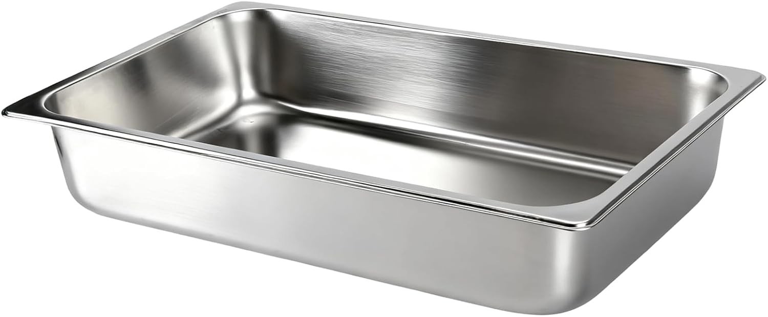 Hotel Pans 2 Pack Full Size 4in Deep Steam Table Catering Buffet Pans