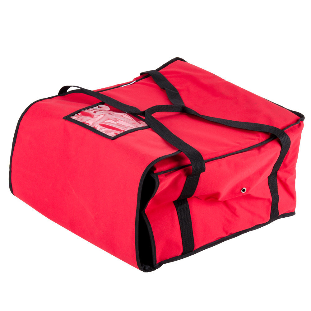20″ x 20″ x 12″ Vinyl Insulated Pizza Delivery Bag – Red