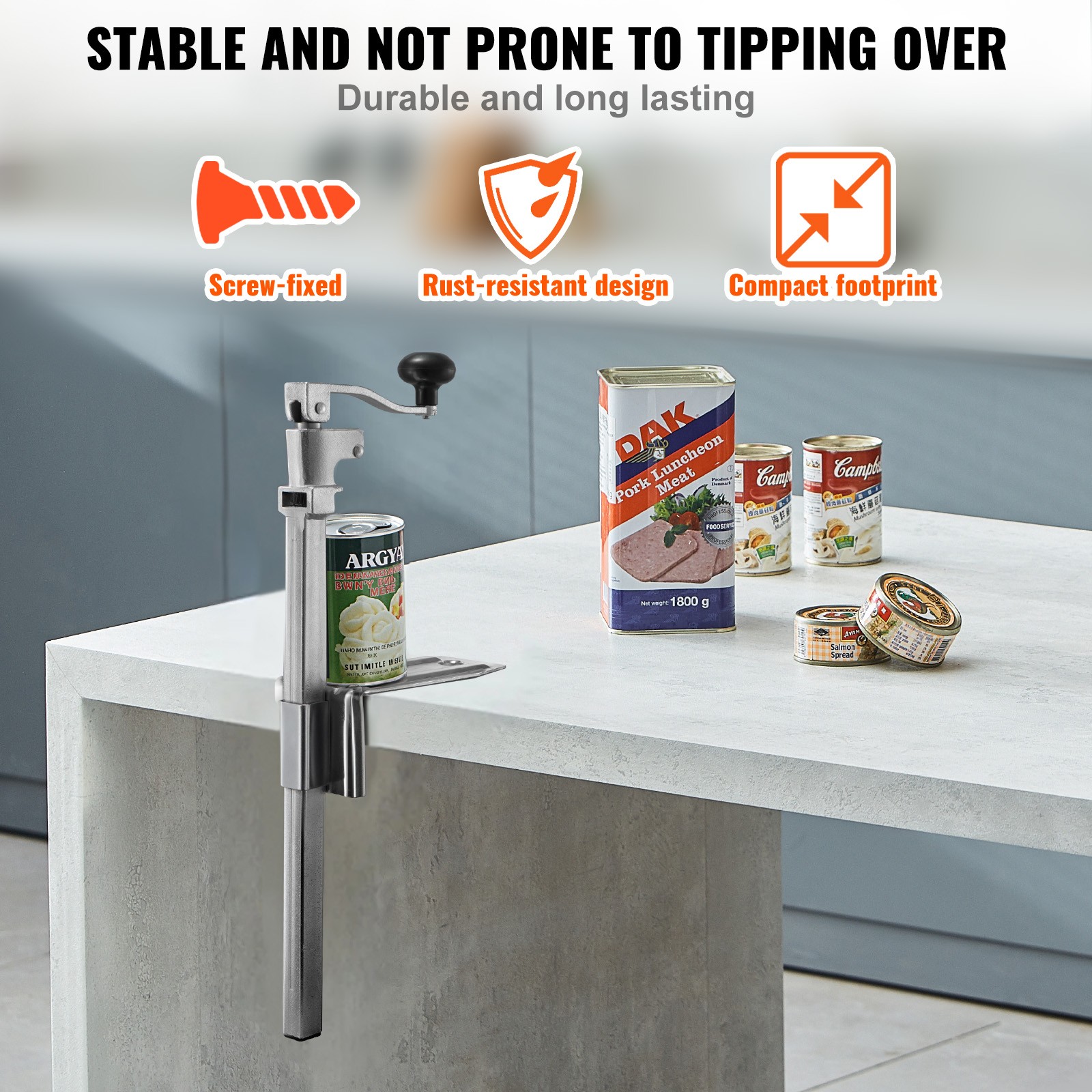 VEVOR Commercial Can Opener Heavy Duty Manual 11.8 in Can Opener Restaurant