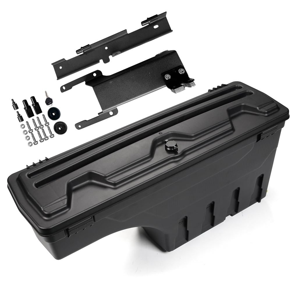 Truck Bed Swing Storage Case Tool Box for F150 2015-2020 Lockable Right Side