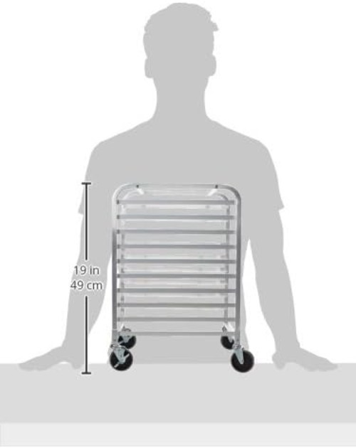 Commercial-Grade Aluminum 10-Tier Sheet Pan/Bun Pan Rack, 26″ L x 20″ W x 38″…