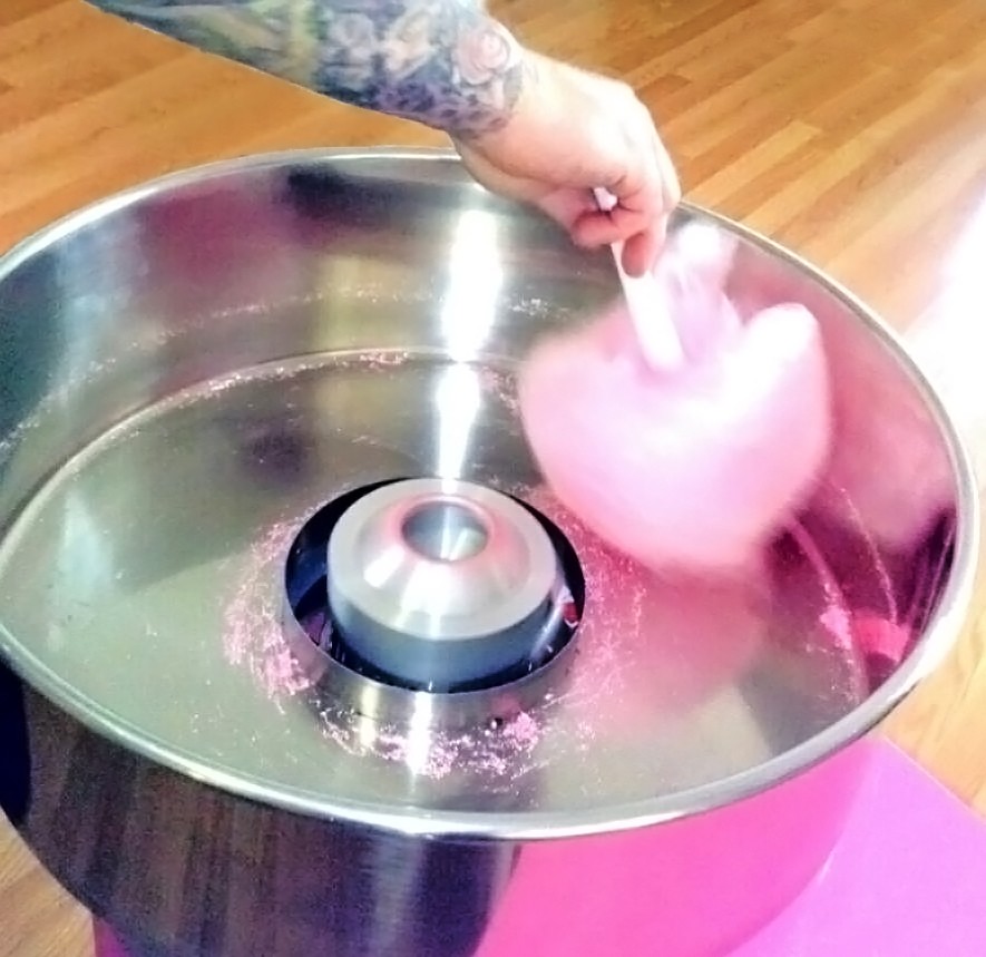 PartyHut Compact Commercial Cotton Candy Machine Party Candy Floss Maker Blue