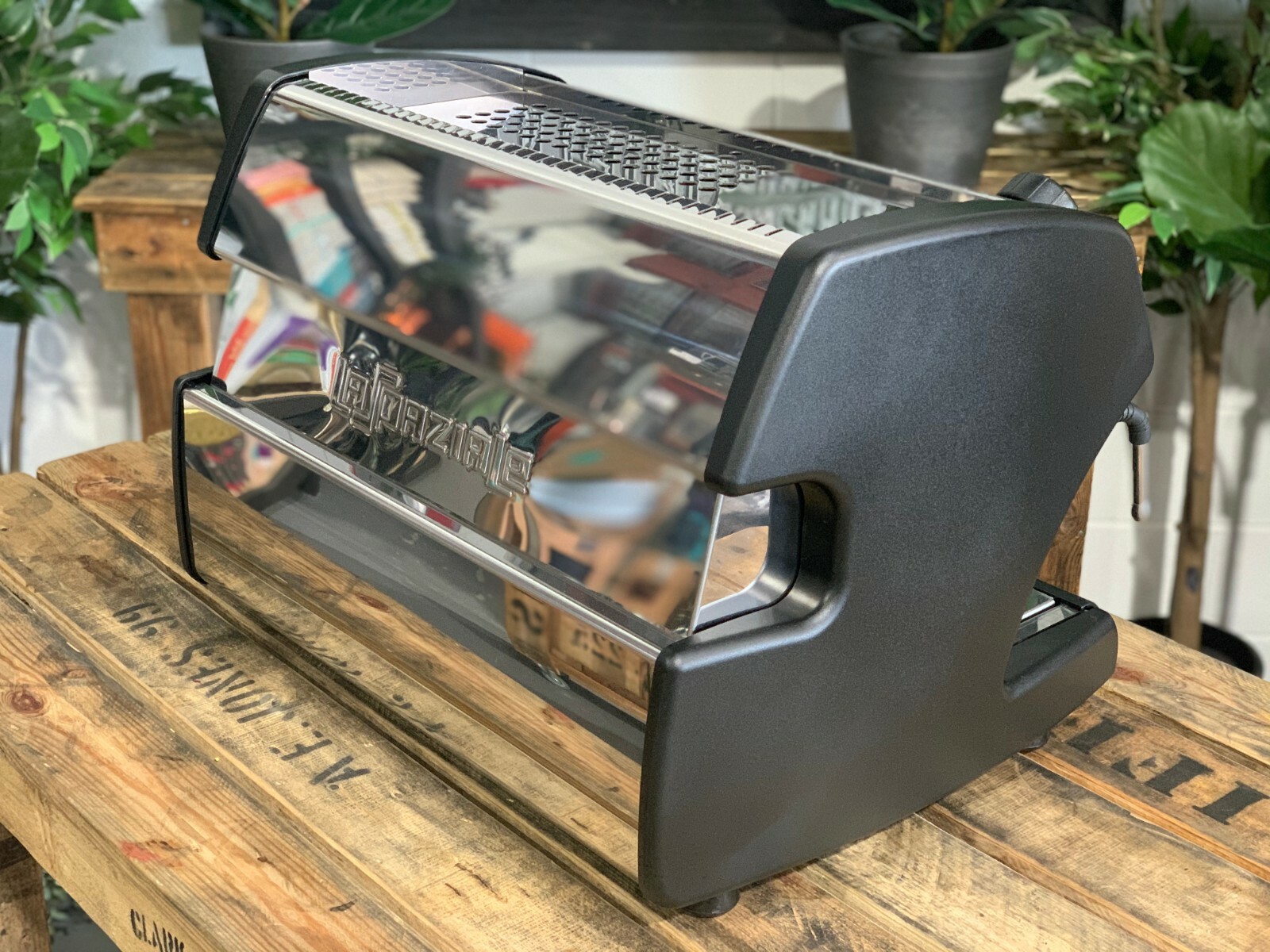 LA SPAZIALE ARMONIA EK 2 GROUP BLACK ESPRESSO COFFEE MACHINE COMMERCIAL CAFE