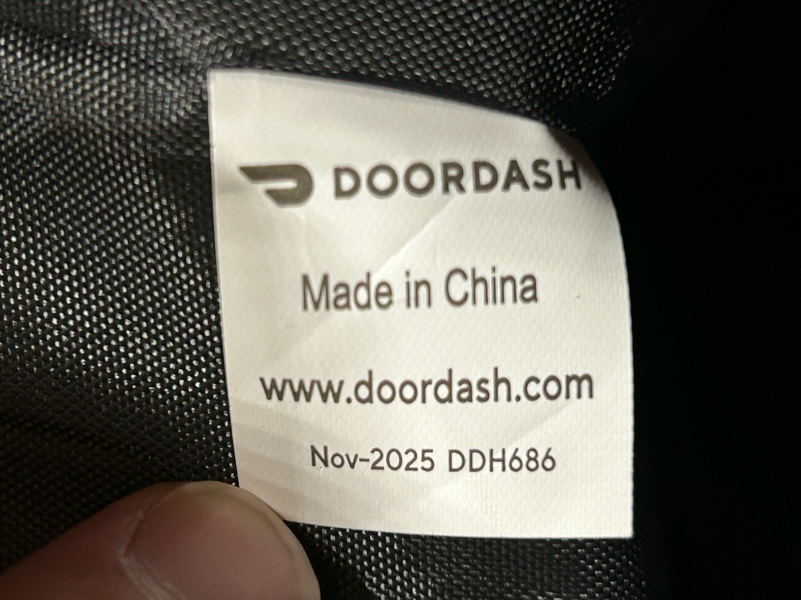 DoorDash Insulated Food Delivery Bag Tote Dasher Zippered Red 14x10x9.5 DDH686x