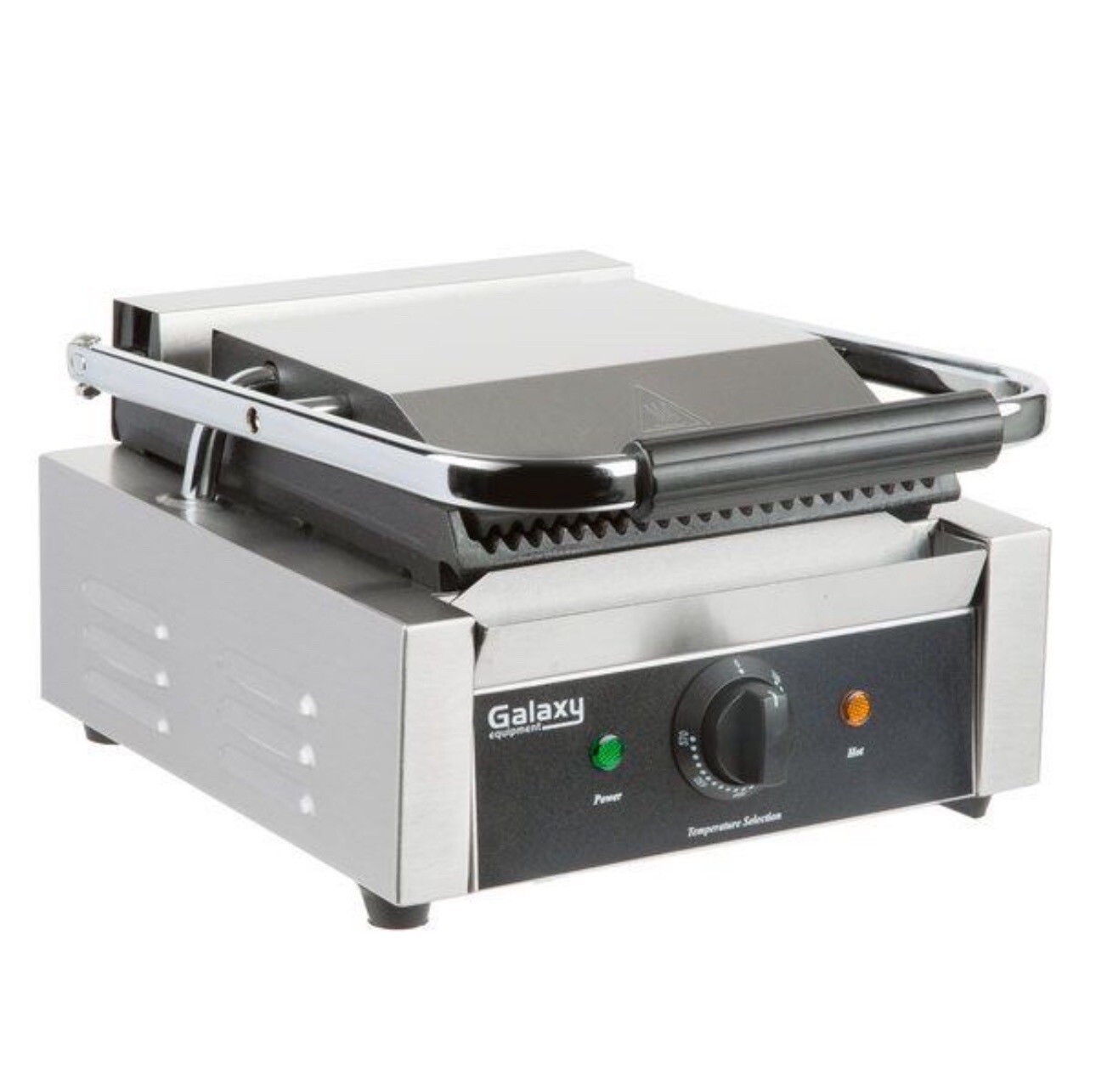 ✅Galaxy P68 Single Panini Sandwich Grill with Grooved Plates – 8 1/2 x 8 1/2 ✅