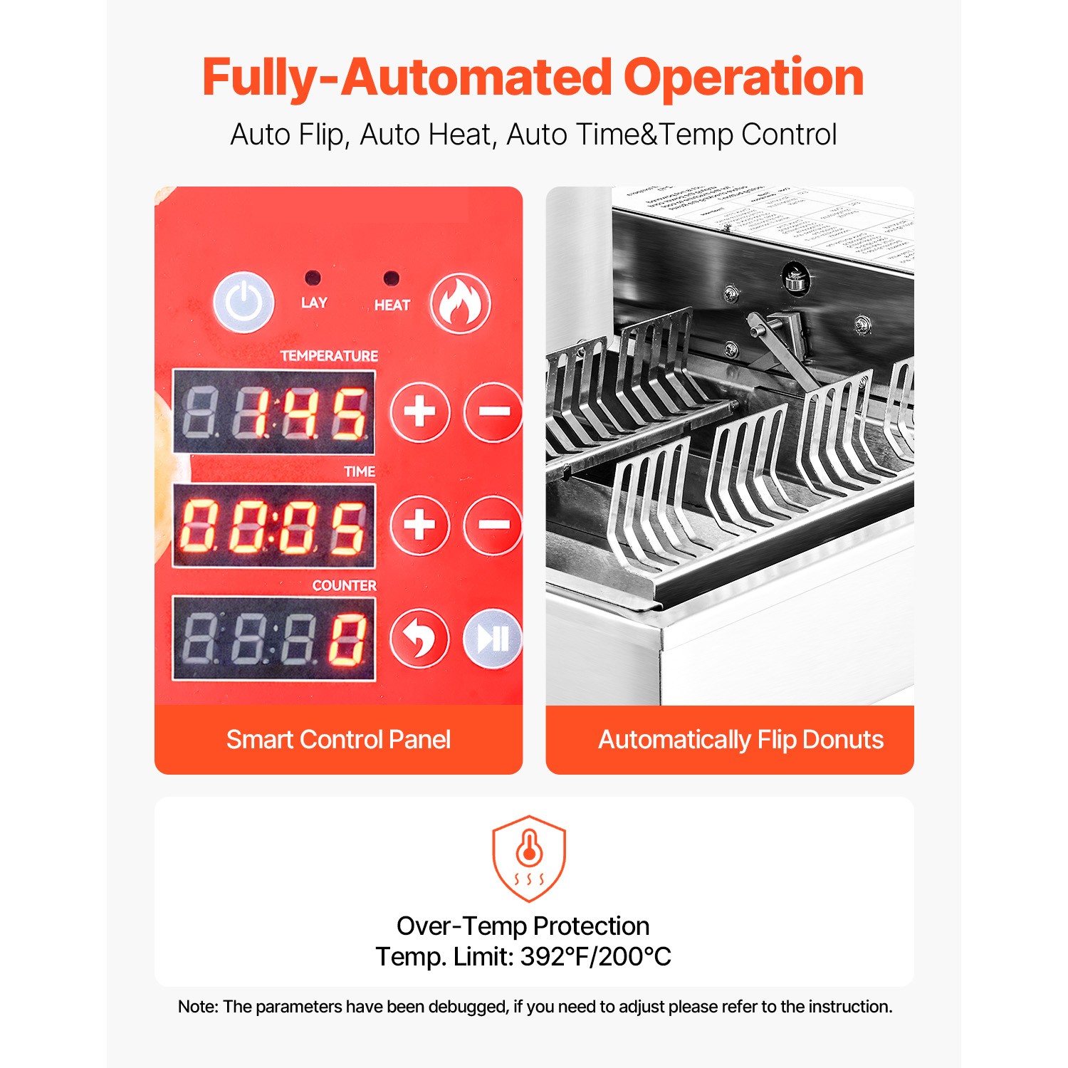 Commercial Automatic Donuts Making Machine Doughnut Maker 4 Rows 240 PCS/H