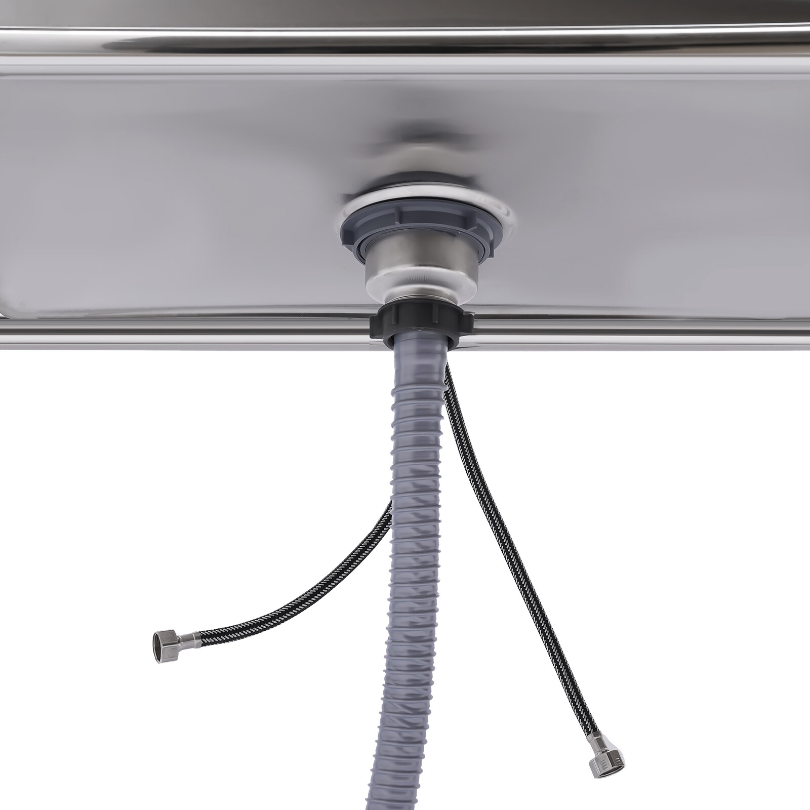 Kitchen Sink Stainless Steel Commercial 1 Compartment Utility Sink With Faucet