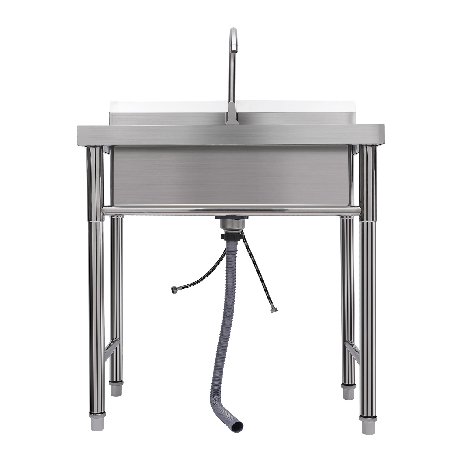 Utility Kitchen Sink Standing Stainless Steel Commercial Restaurant Laundry Sink