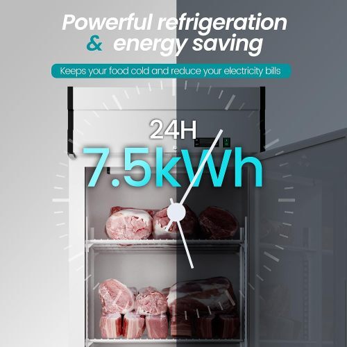 27″W Dynamic Cooling Commercial Freezer 23 Cu.Ft -10℉~10℉ Digital Thermostat LED