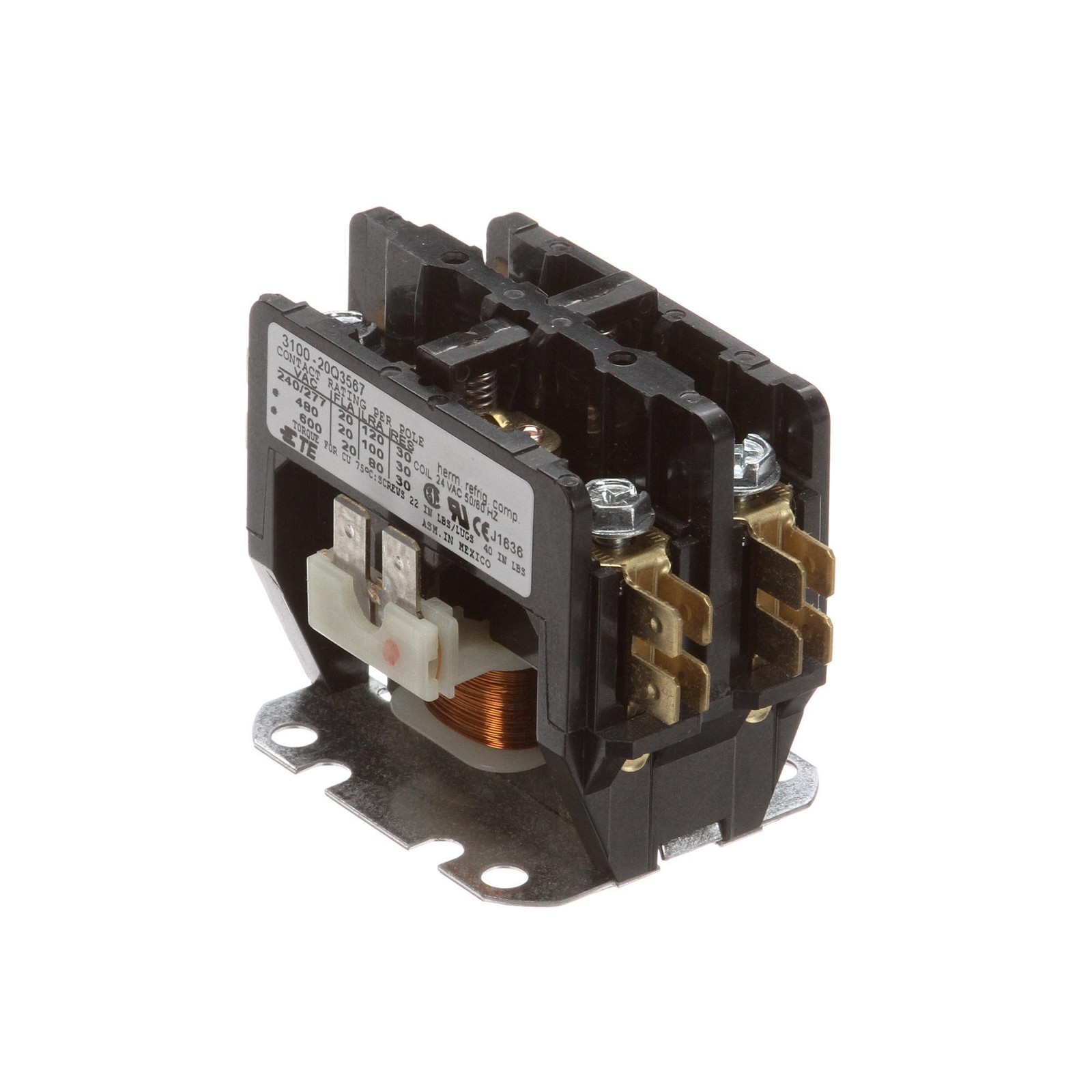 Crathco W0570655 Contactor, 24V Coil, 50/60HZ, 20A, 2 Pole – Free Shipping +