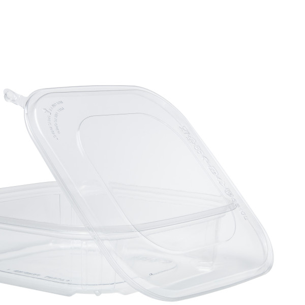 Karart 48oz PET Tamper Resistant Deli Container with Flat Lid – 120 sets