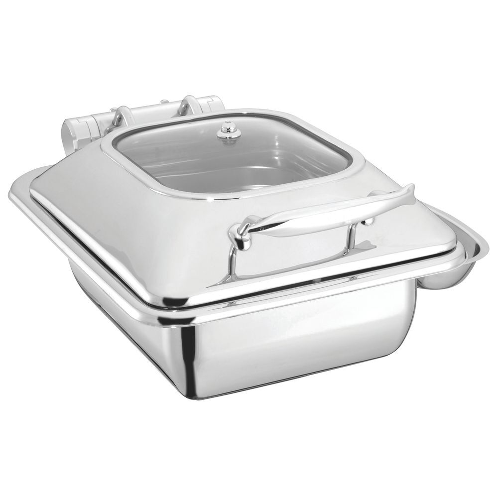 HUBERT® Induction Chafer Half Size 4 1/4 Qt Contemporary Stainless Steel – 18″L