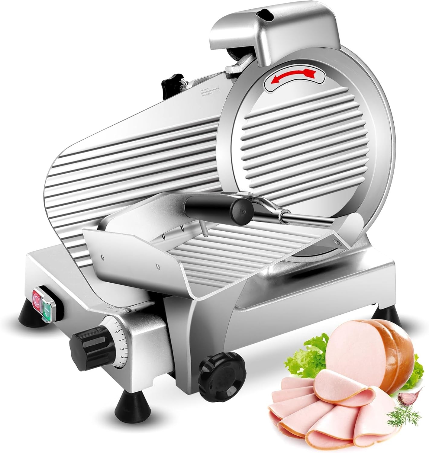 10 Inch Commercial Meat Slicer 240W Frozen Cheese Slicer