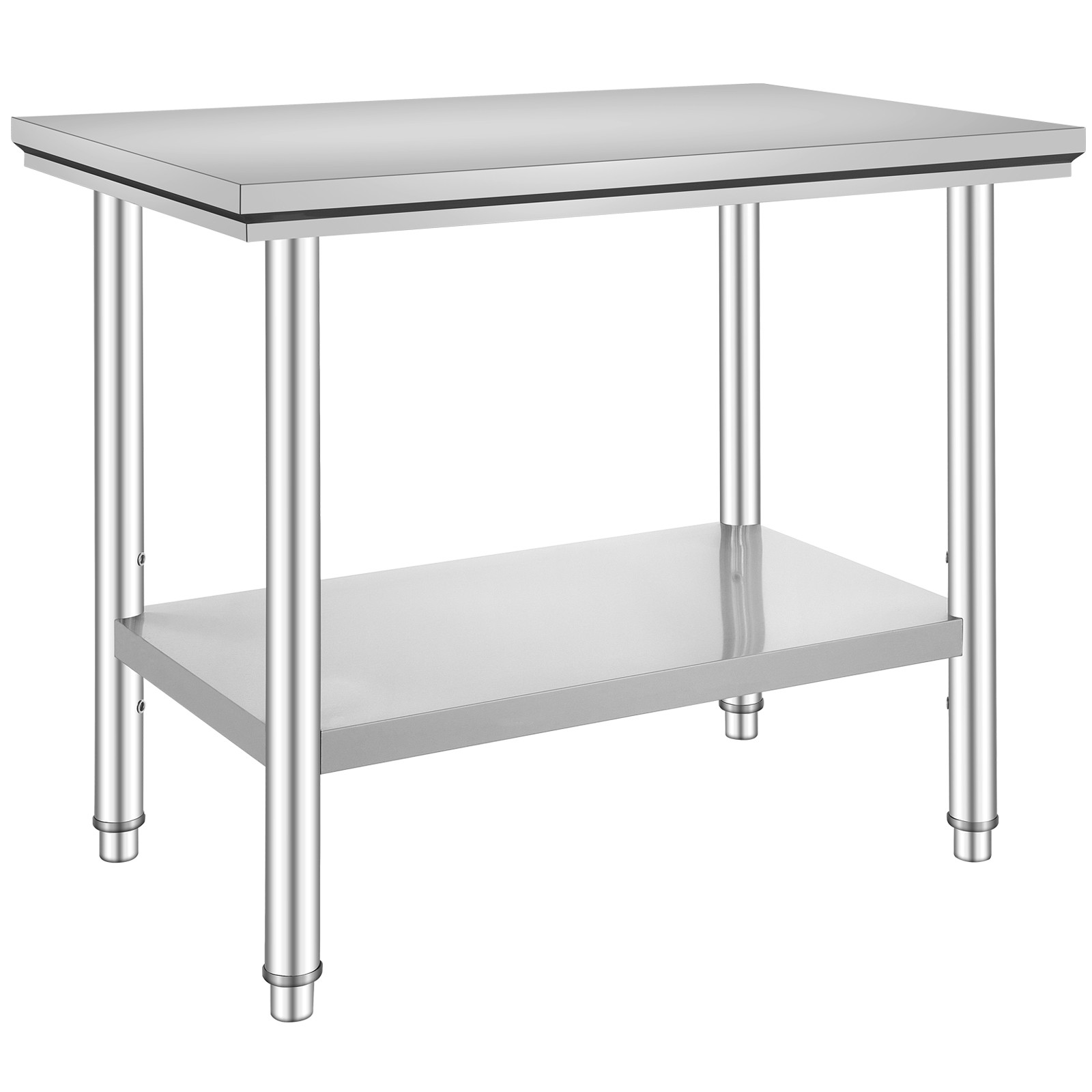 Stainless Steel Prep Table, 35 x 24 x 31 Inch, 700 lbs Load Capacity, Heavy