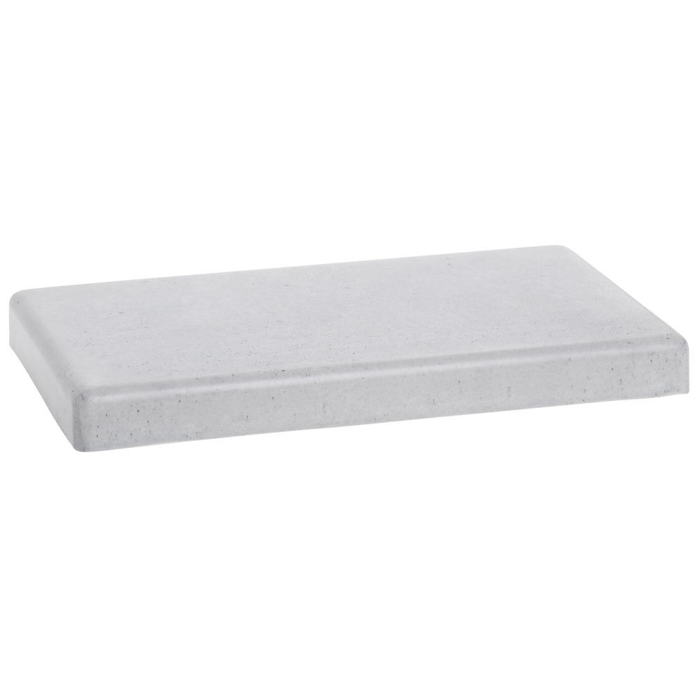 HUBERT Display Riser Rectangular Concrete Look Grey – 10″ L x 6″ W x 1″ H