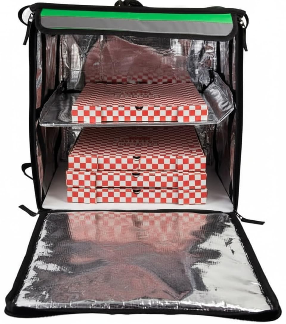 50L XL Large Insulated Food Delivery Backpack, Expandable Catering Cooler Bag…