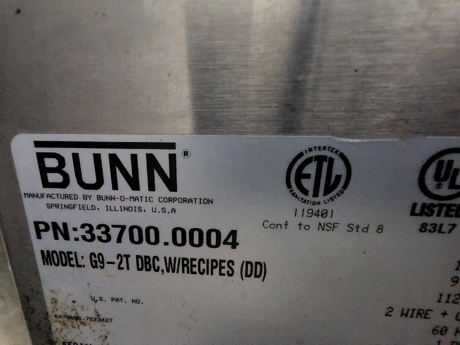 BUNN G9-2-HD Coffee Grinder – Silver
