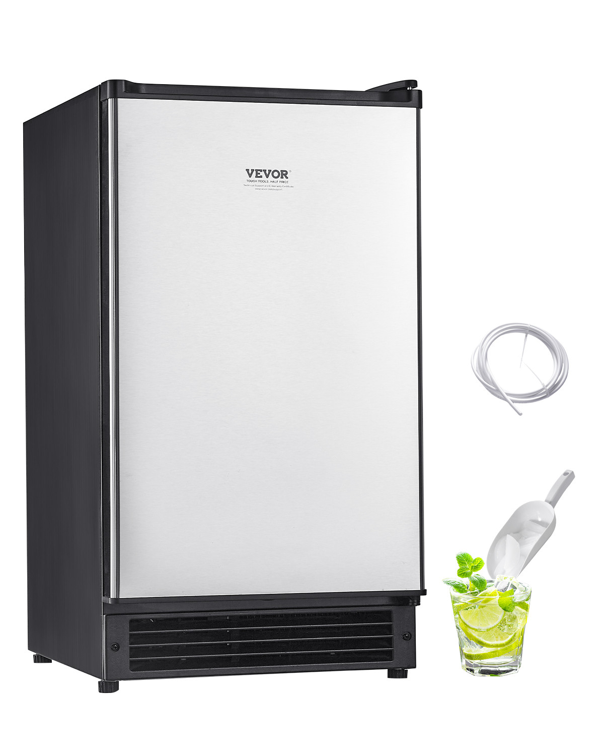 VEVOR Undercounter Ice Maker 25 Lbs/Day Built-in Ice Maker Machine