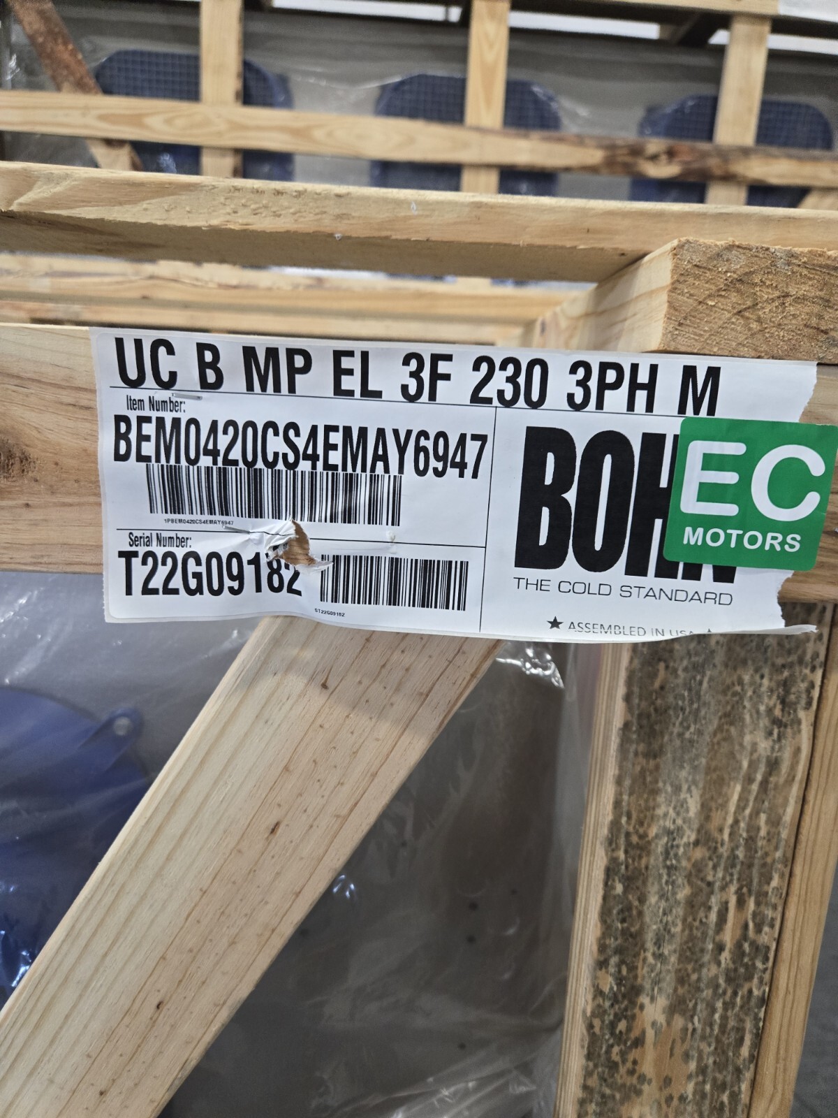 NEW Bohn BEM0420CS4E Walk-In 42,000 BTU Freezer/Cooler Medium Profile Evaporator