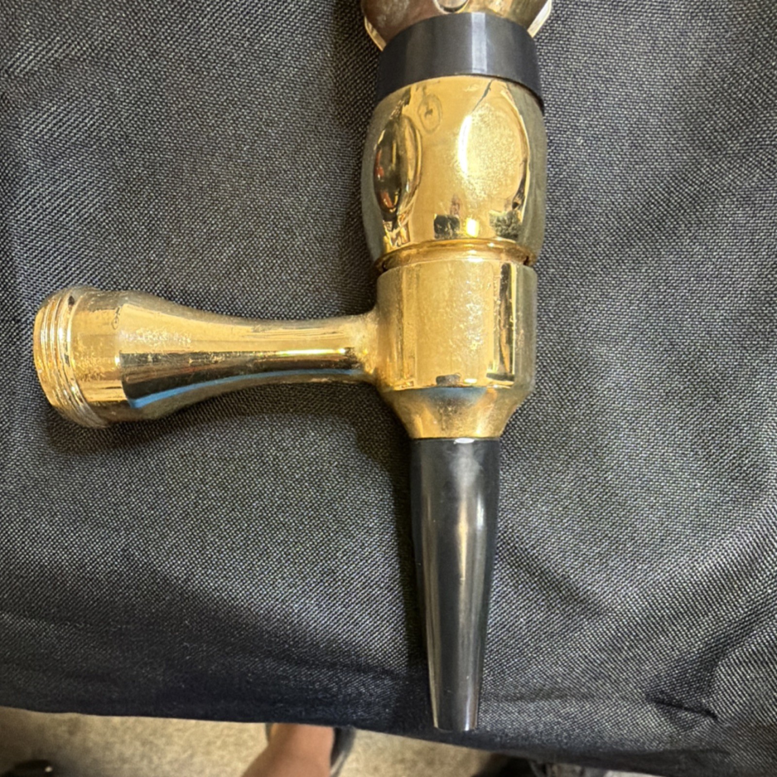 Guinness Draught Beer Tap Handle Black & Gold with Brass Spout
