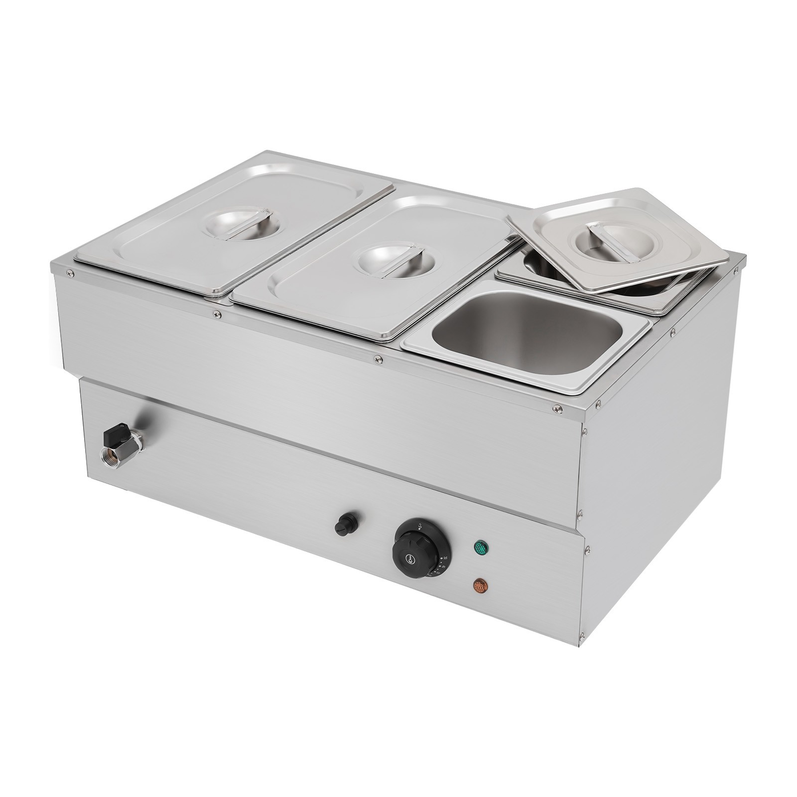 4-Pan Electric Food Warmer Commercial Food Warmer Countertop Buffet Food Warmer