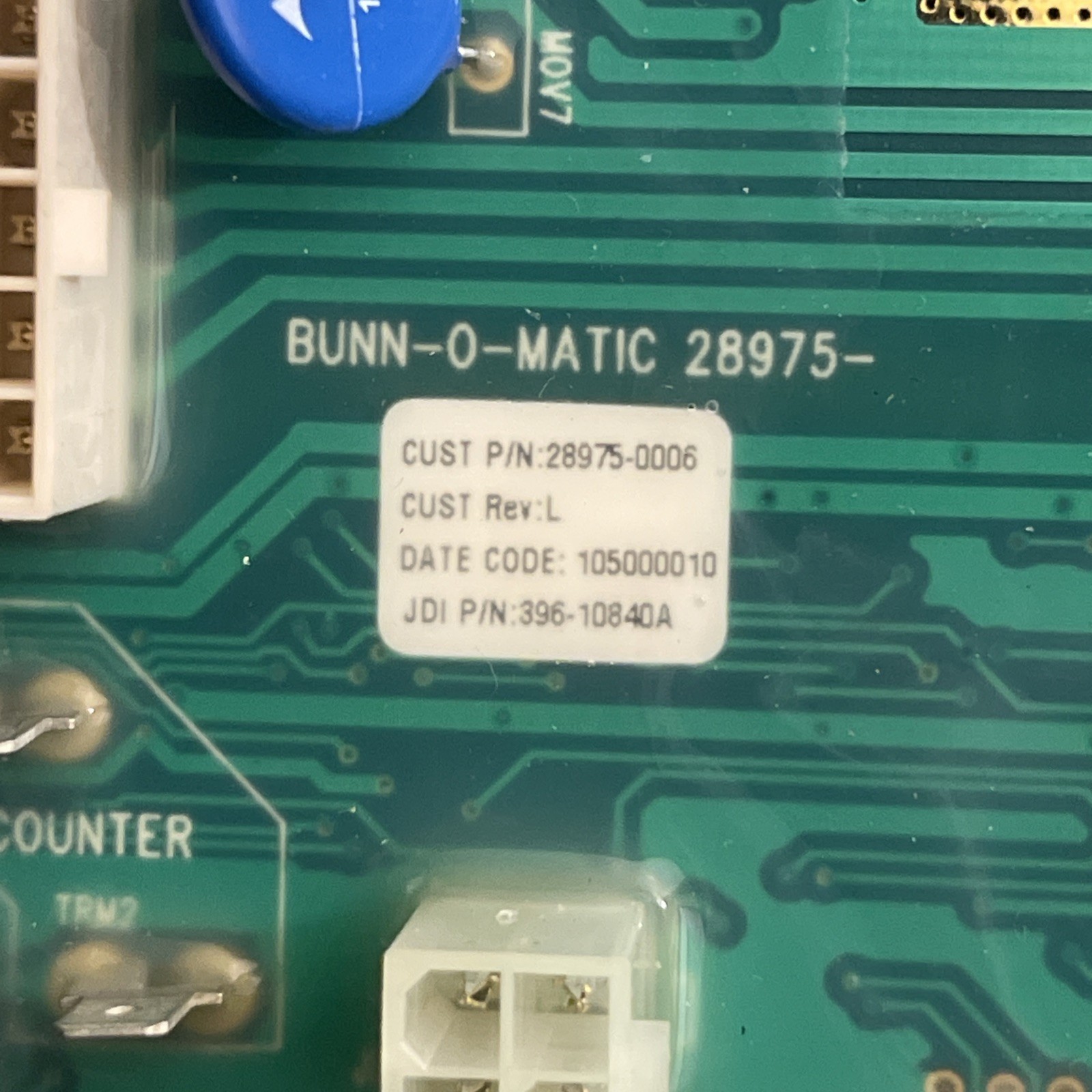 BUNN -0 -MATIC 28975.001 CB ASSY KIT DISPLAY 40 MIN BUN CA SHIP OEM RARE