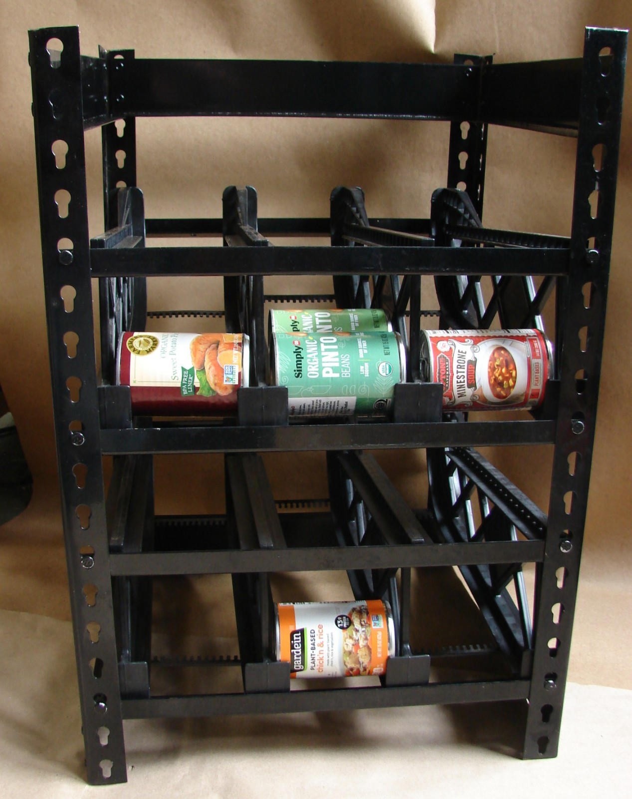 SHELF RELIANCE Adjustable CAN RACK Storage System, 99 Cans, METAL FRAME, Nice!!