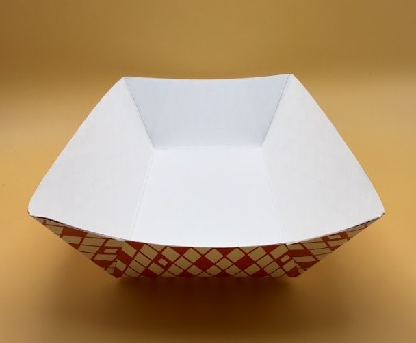 Disposable Kraft/Red&White Paper Food Trays Grease Resistant Boats 0.25 – 5 lb