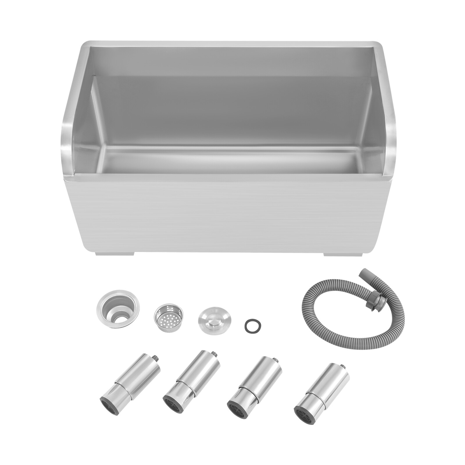 Commercial Floor Mop Sink, Stainless Steel Mop Sink 80*41*55cm/31.5*16.1*21.6in