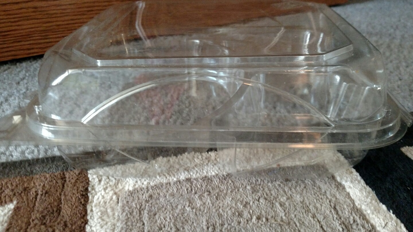 THE BOTTLEBOX ONE PIECE HINGED 200 9″ x 9″ x 3″ RECYCLED FOOD CONTAINERS