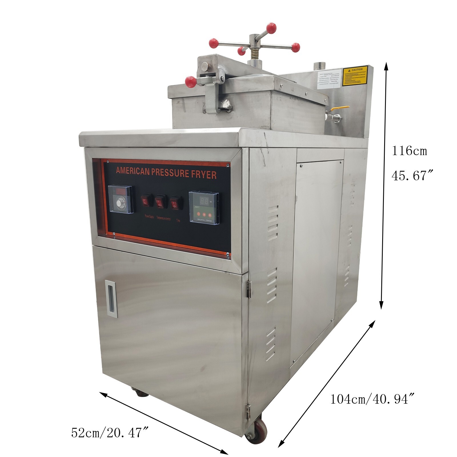 110V CNC High Pressure Fried Chicken Stove Liquefied Petroleum Gas Deep Fryer