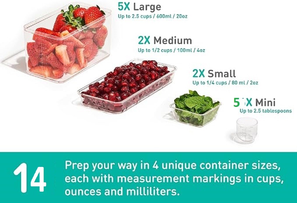 PrepDeck Recipe & Food Storage System Cutting Board Containers